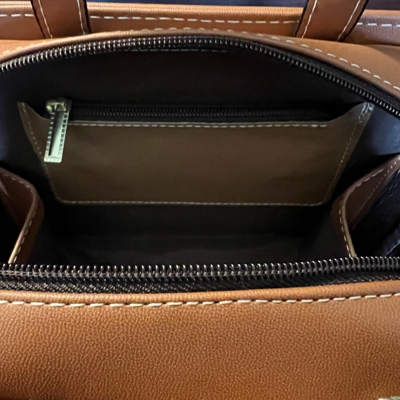 Embossed Vegan Leather Handbag, Top Handle/ Crossbody, NWOT - Picture 7 of 12